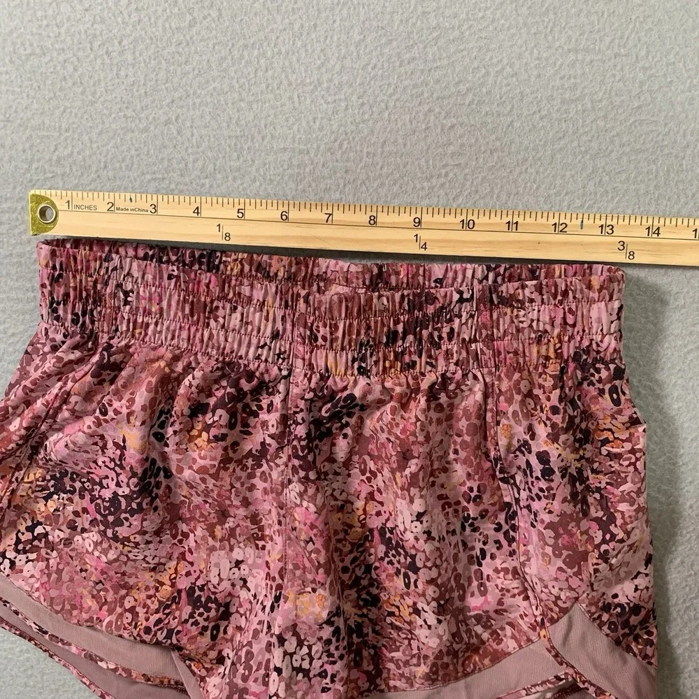 Athleta Mesh Racer Run Mid Rise 4 Short Pink Combo 3X